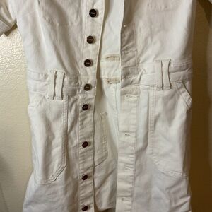 PAIGE White Button-Down Dress